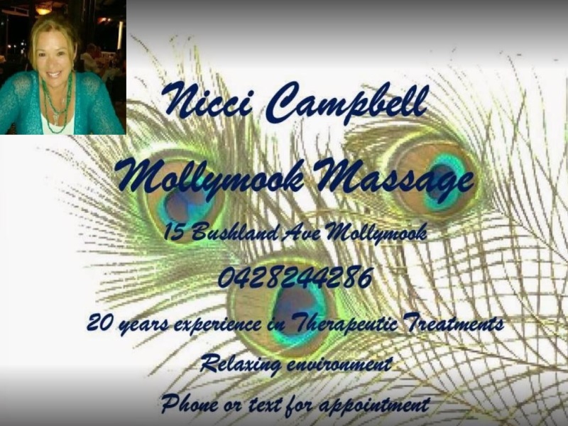 Nicci Campbell,Nicci Wynter,Mollymook Massage,Massage therapy,massage,mollymook,Mollymook Beach Waterfront